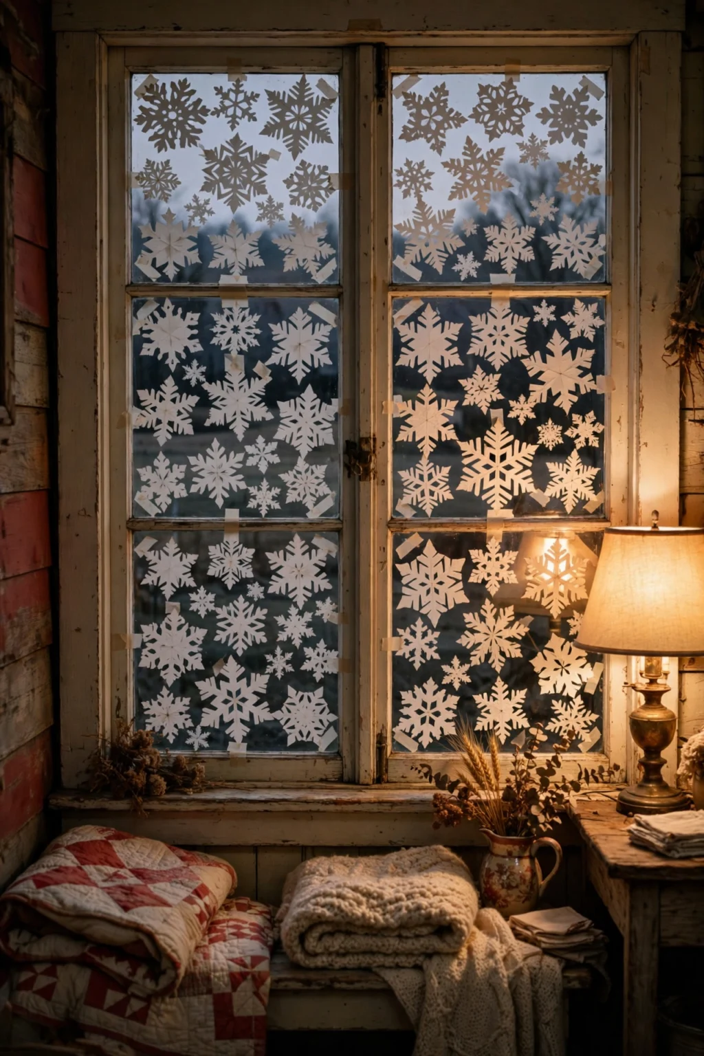 paper snowflakes window christmas decorations handmade