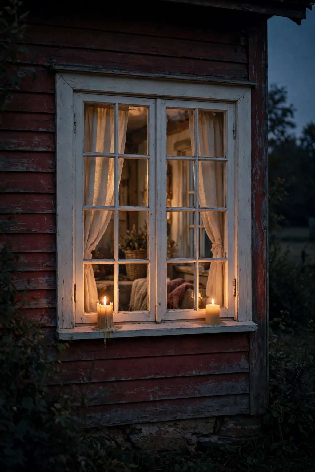 candles in windows christmas warm welcome home