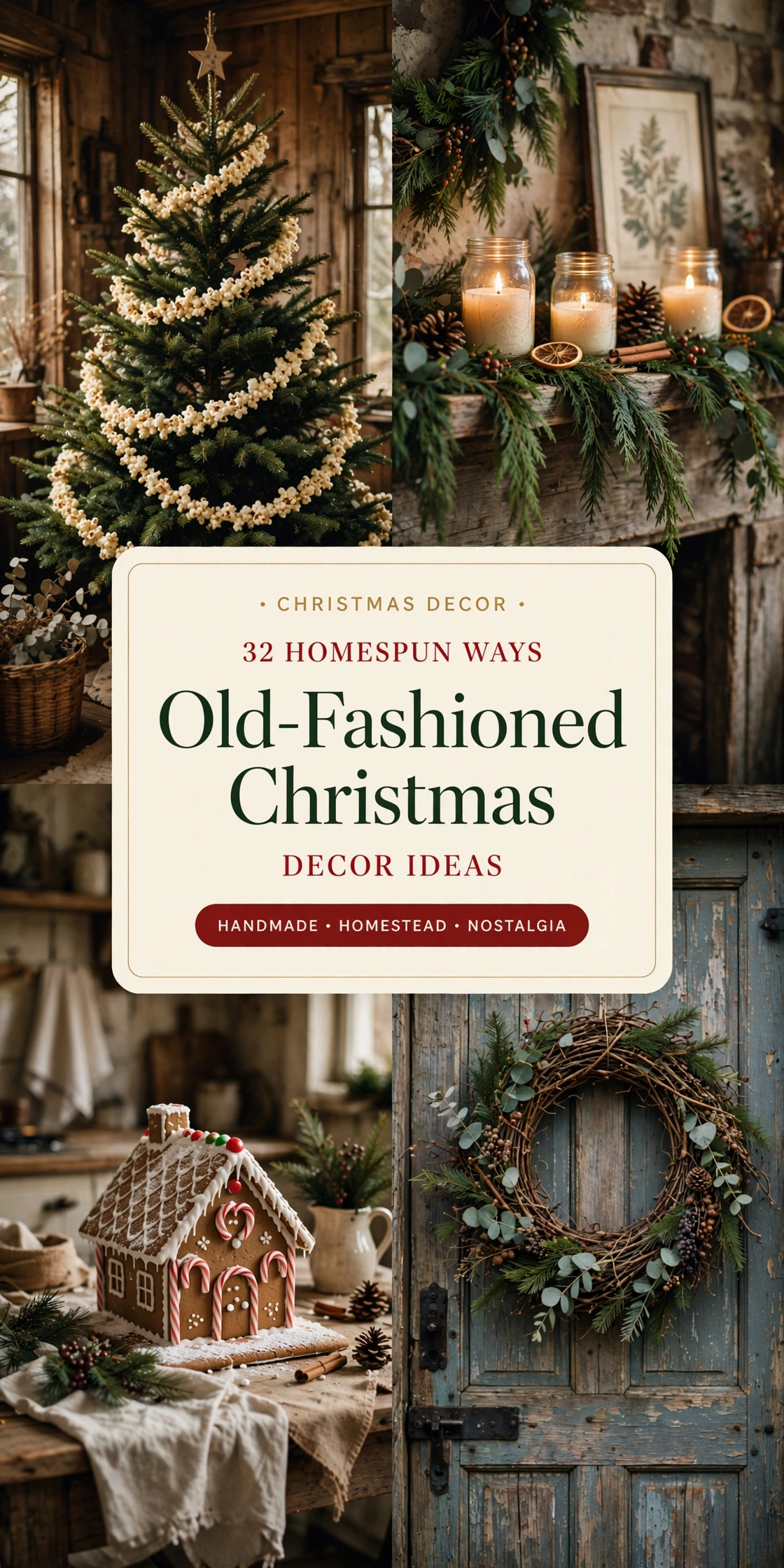 Old-Fashioned Christmas Decor Ideas: 32 Homespun Ways to Recreate Grandma’s Christmas