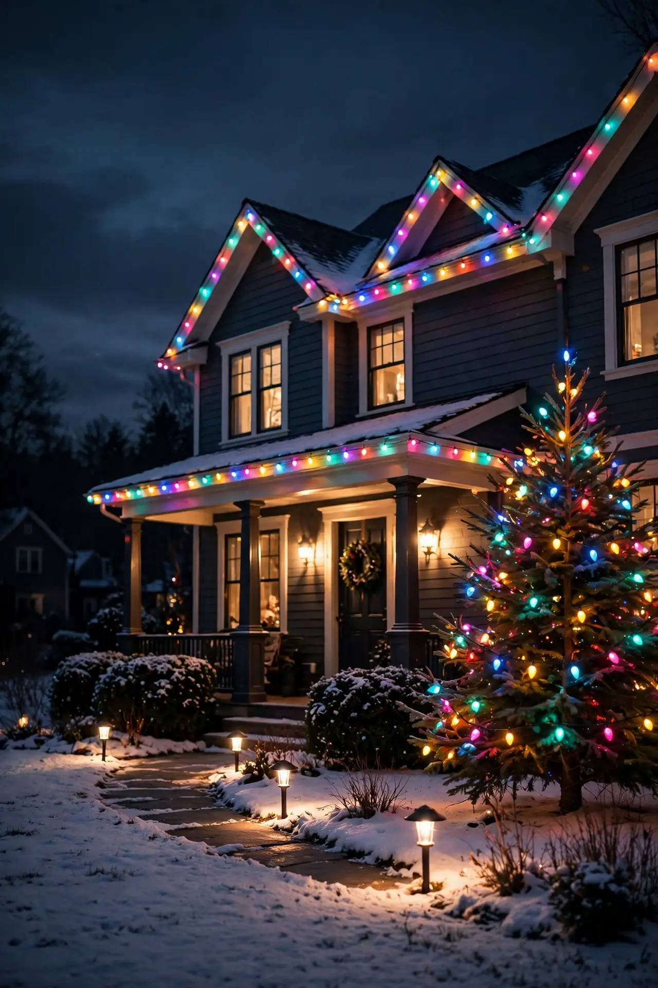 christmas lights color scenes warm white weekend