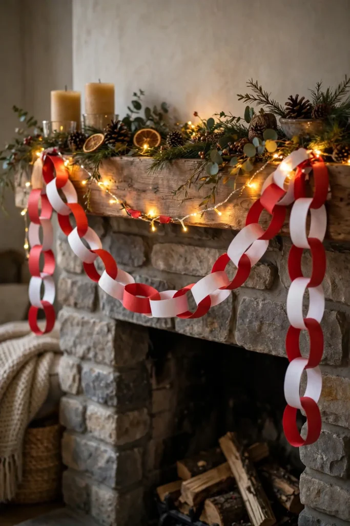 christmas paper chain garland