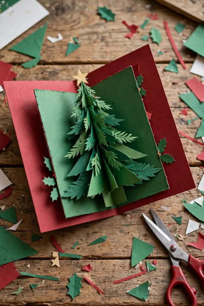 kirigami christmas cards paper cutting