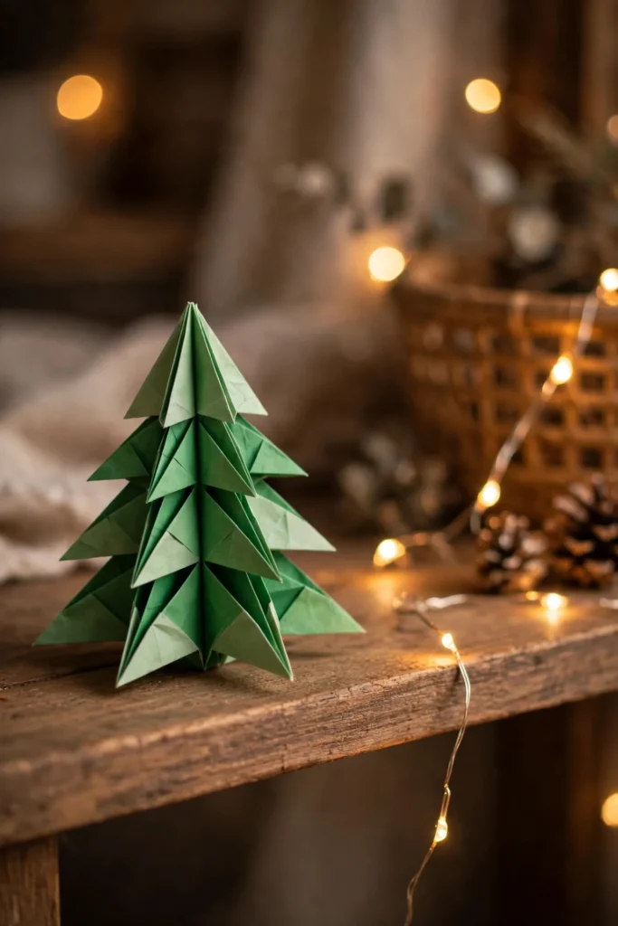 origami christmas tree paper folding