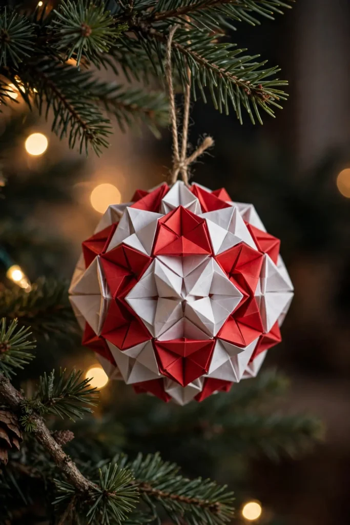 origami christmas baubles paper ornaments
