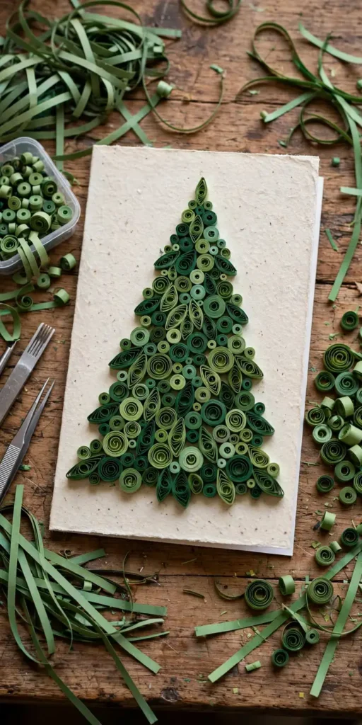quilling christmas cards rolled paper