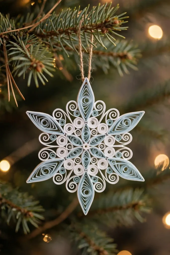 quilled snowflake ornaments paper