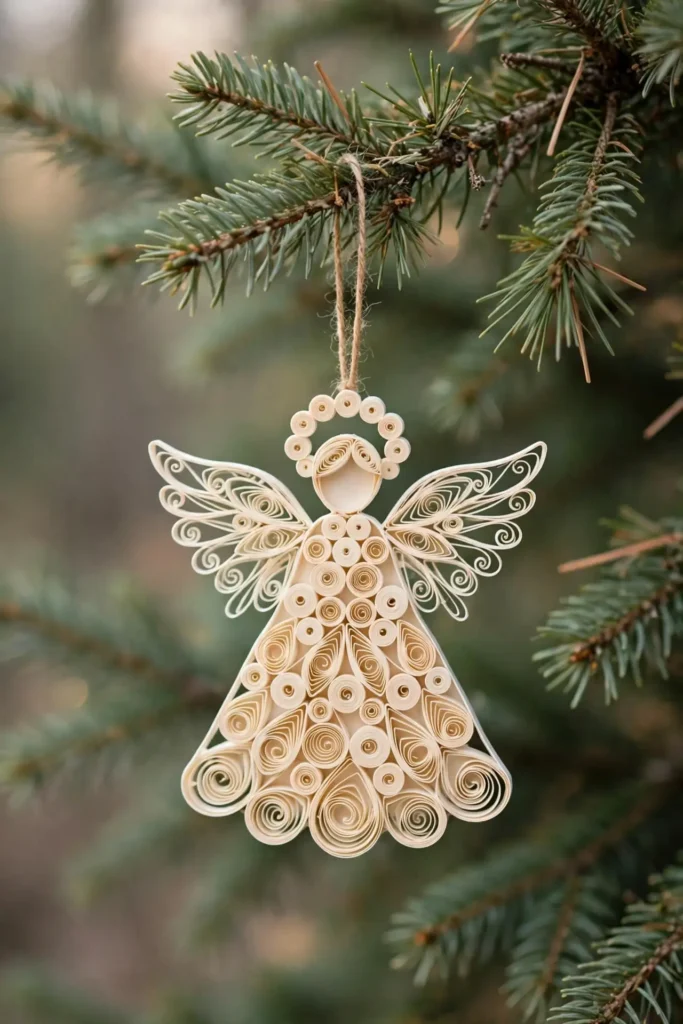 quilled angel ornaments christmas paper