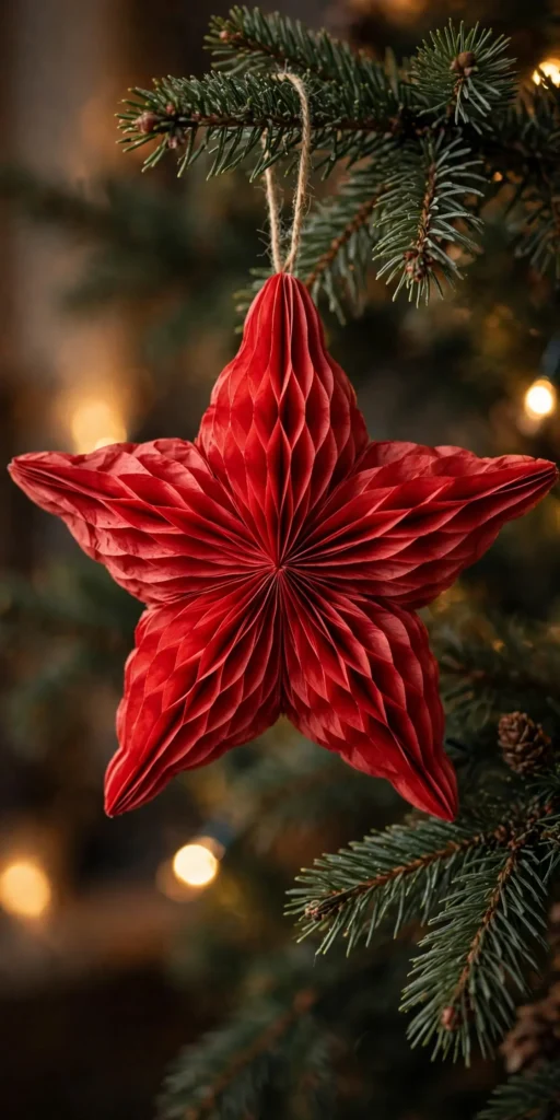 honeycomb paper ornaments christmas