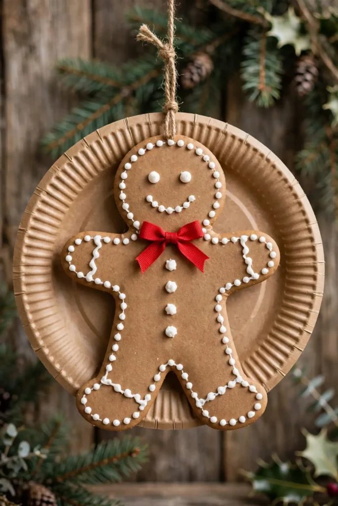 gingerbread paper plates christmas craft