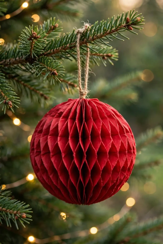 paper rosette baubles christmas