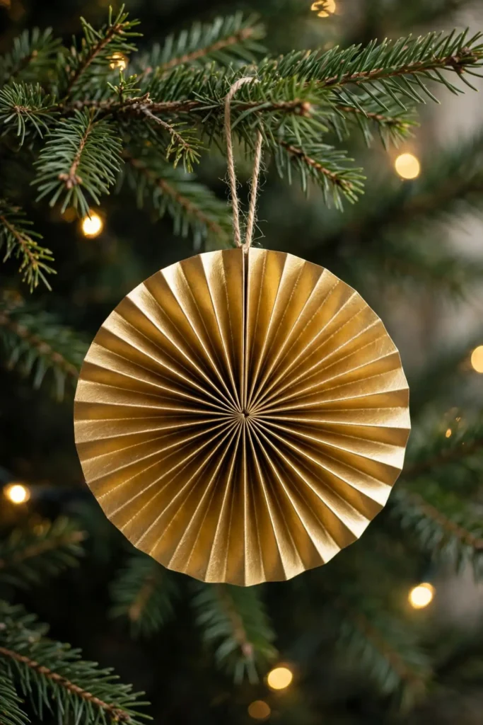 paper fan ornaments christmas tree