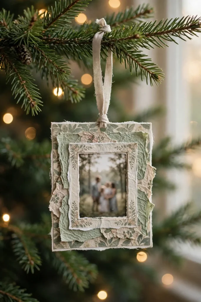 paper photo ornaments christmas