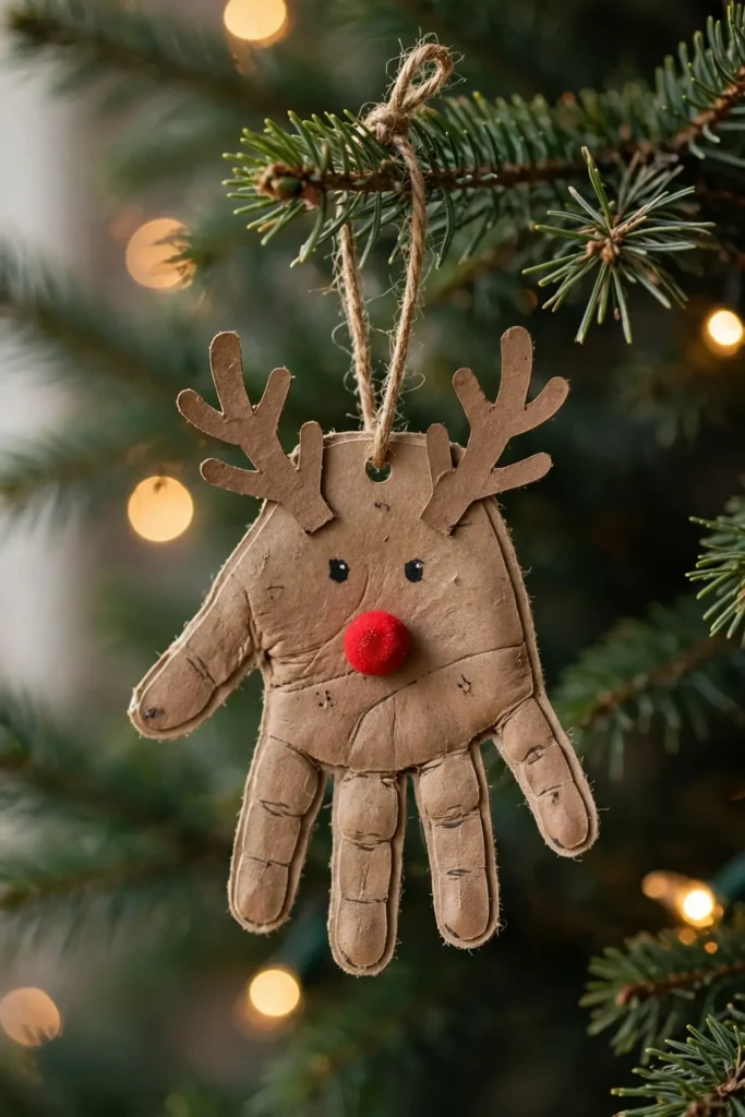 paper handprint ornaments christmas keepsake