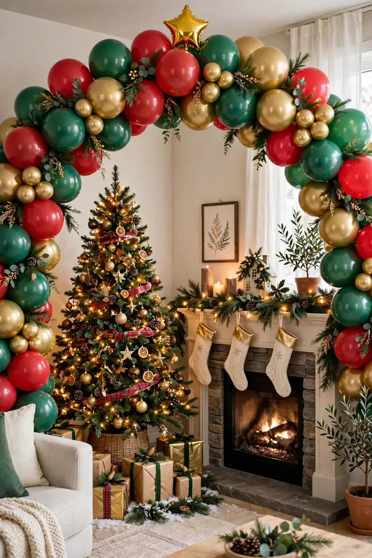 christmas balloon arch