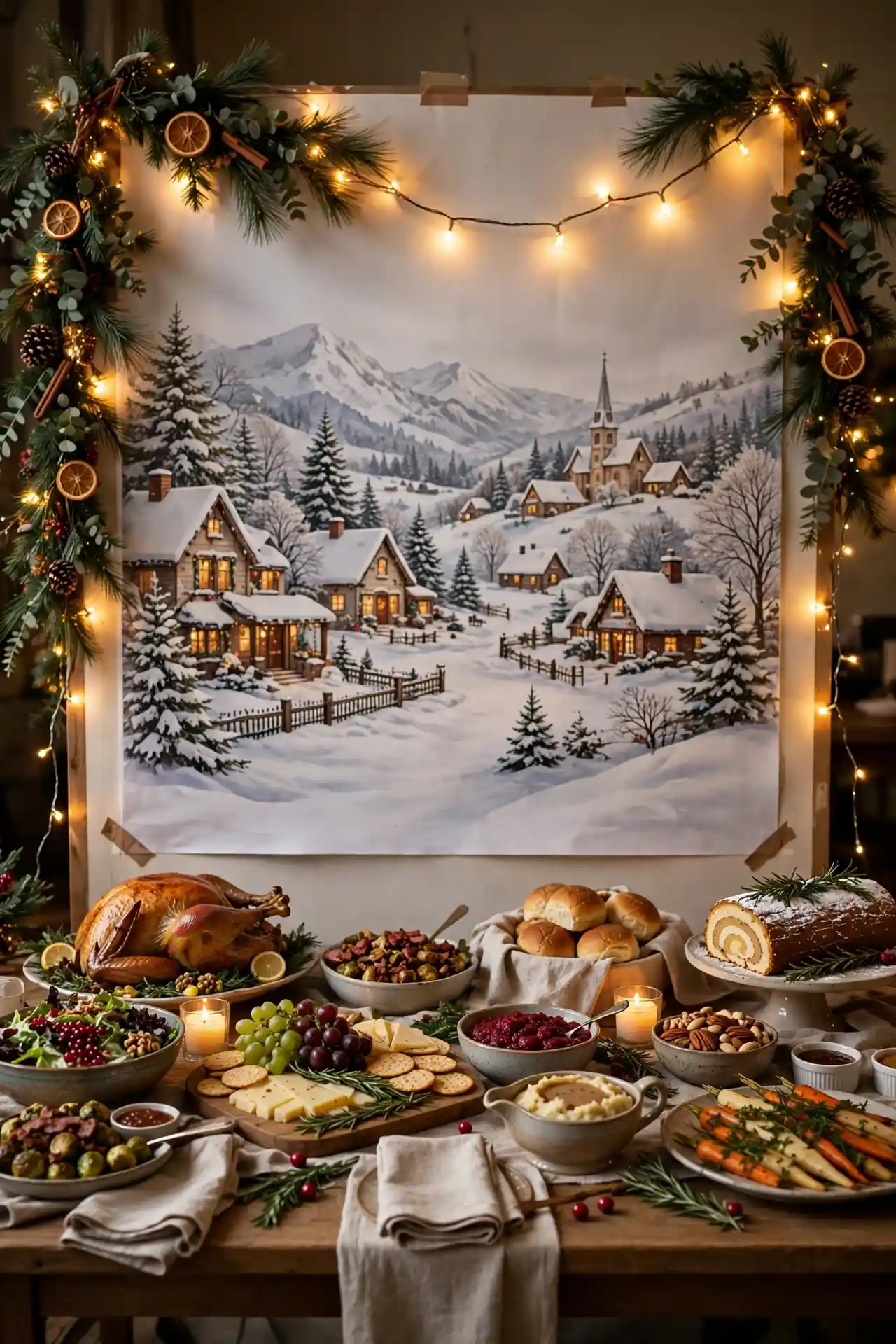 christmas party backdrop