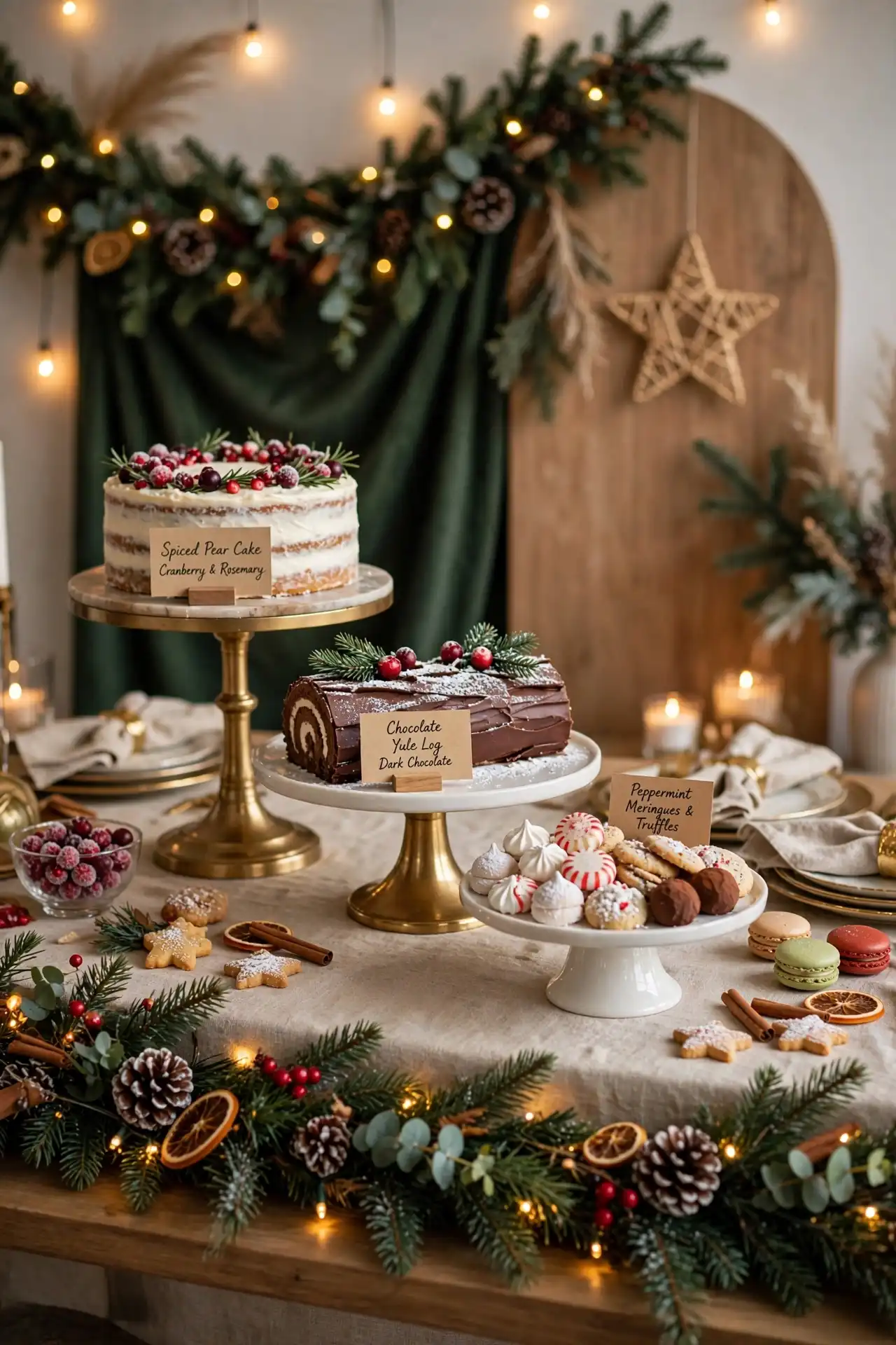 christmas dessert table decorations