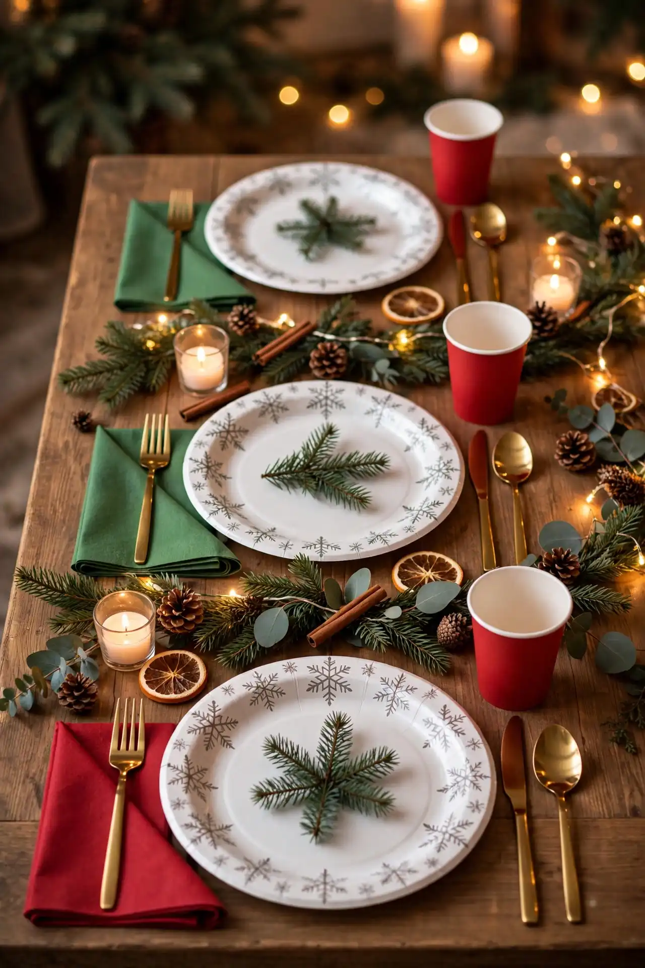 christmas party plates
