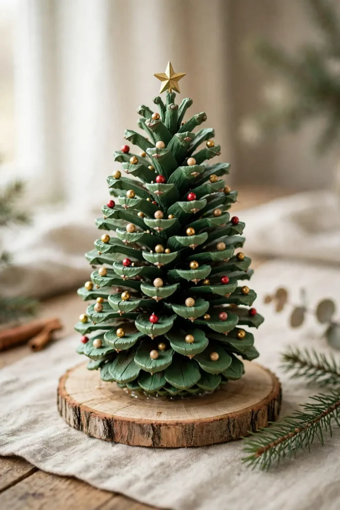 pine cone christmas tree how to make