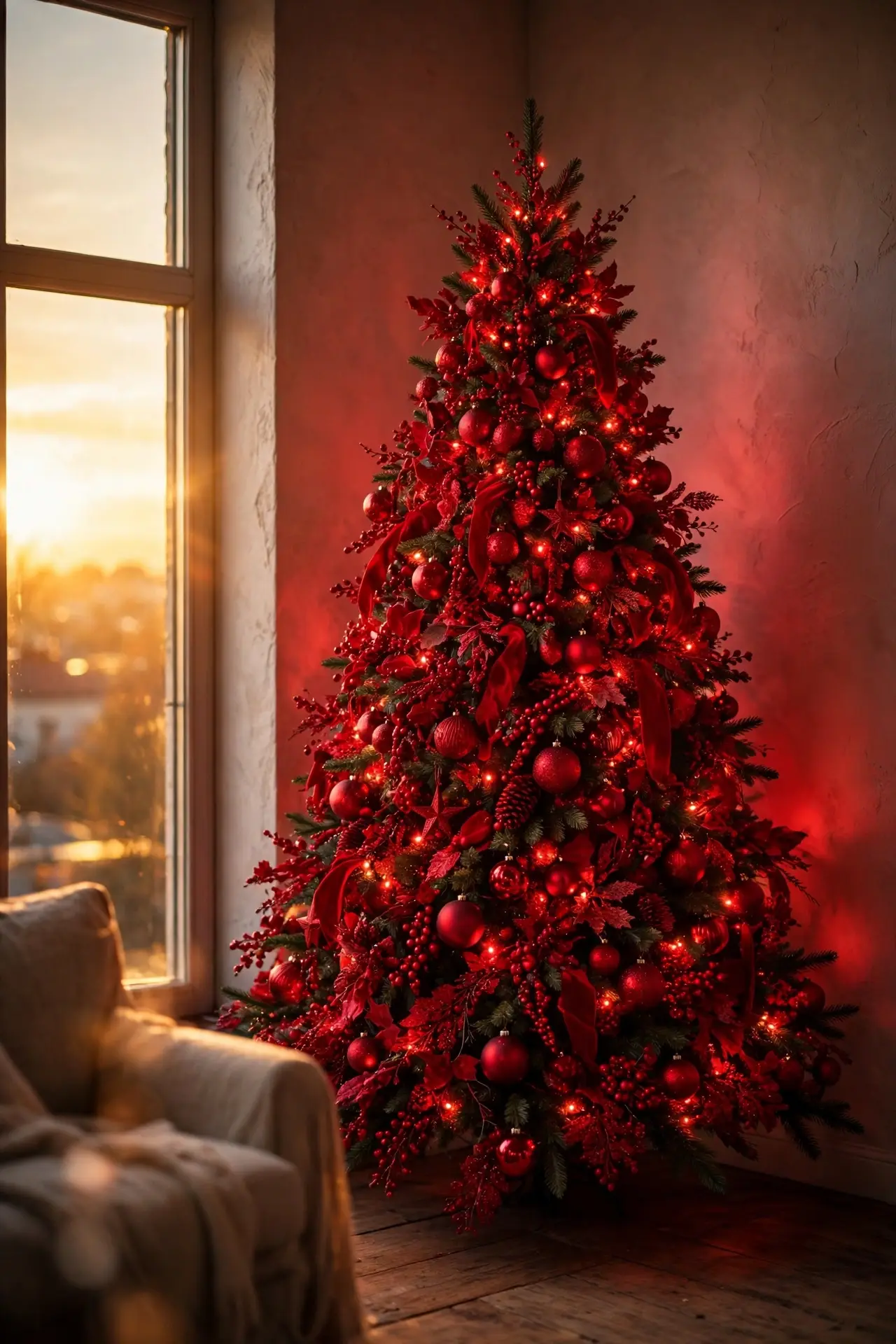 Red Corner Christmas Tree red corner christmas tree ideas