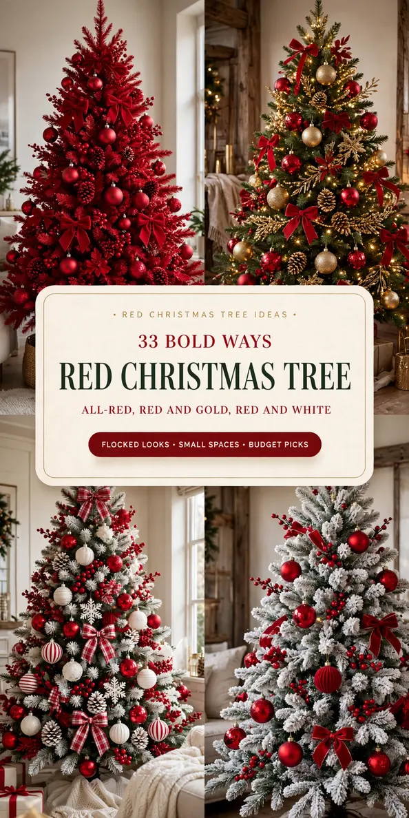 red christmas tree ideas