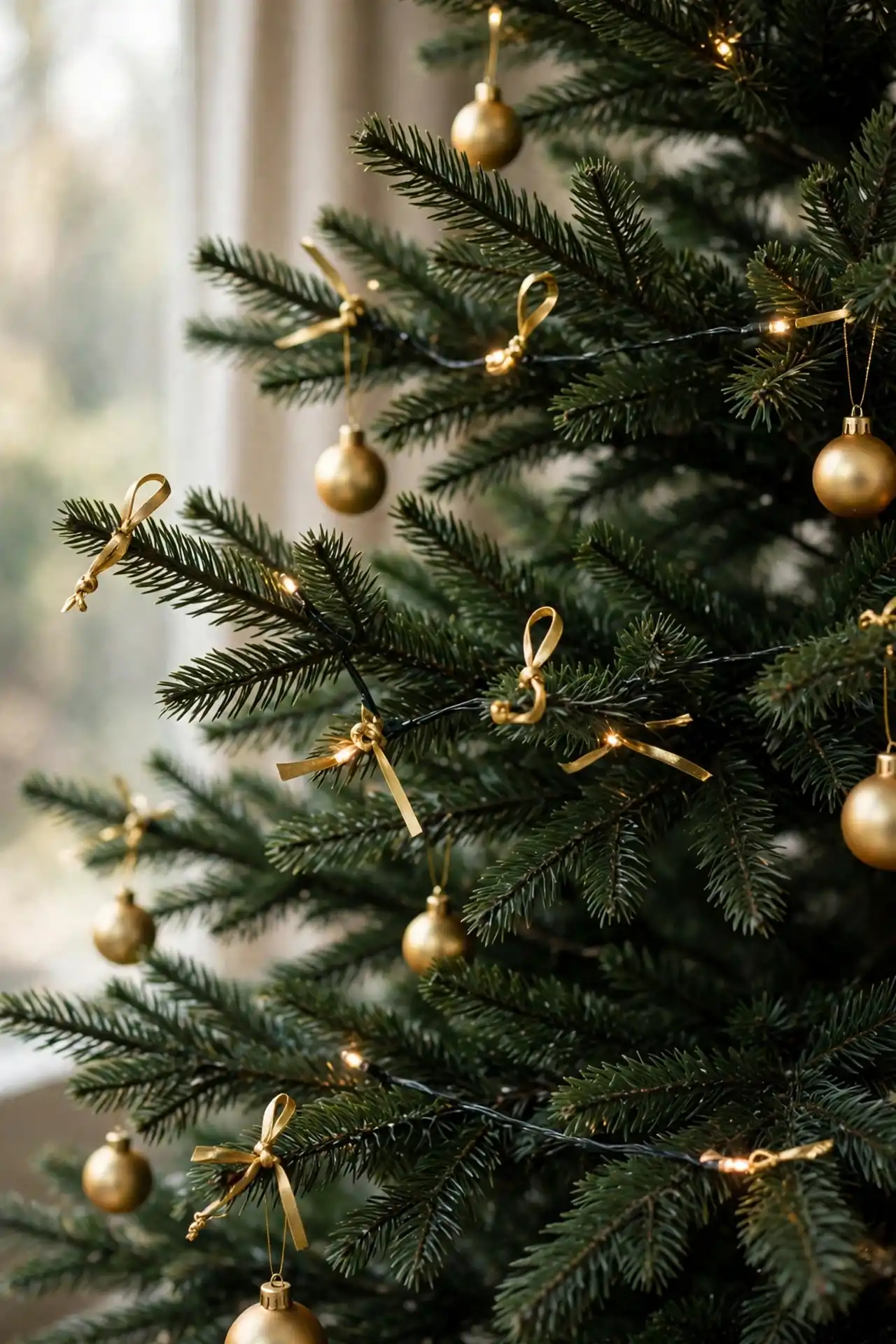 gold ribbon for christmas tree