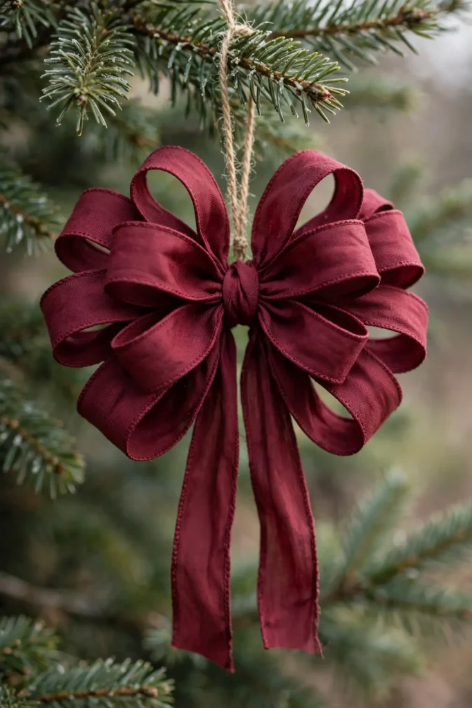 ribbon bow ornaments christmas layered