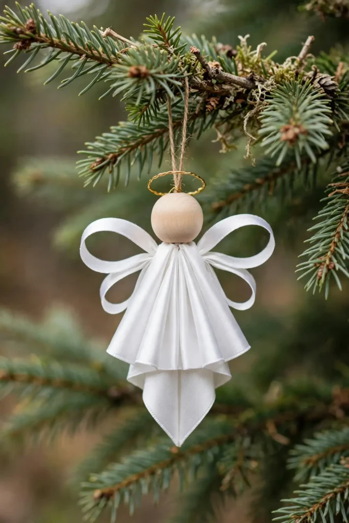 ribbon angel ornaments christmas