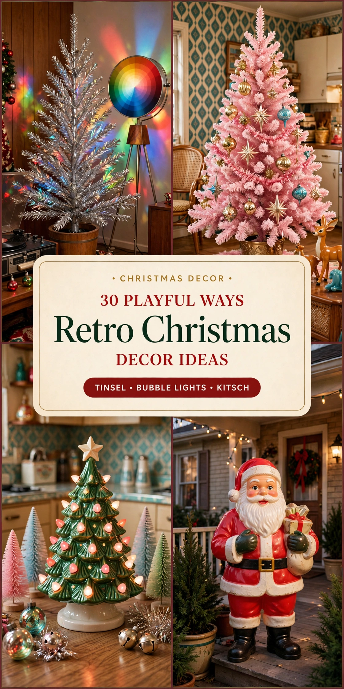 Retro Christmas Decor Ideas: 30 Playful Ways to Bring Back the Bubble Lights and Tinsel