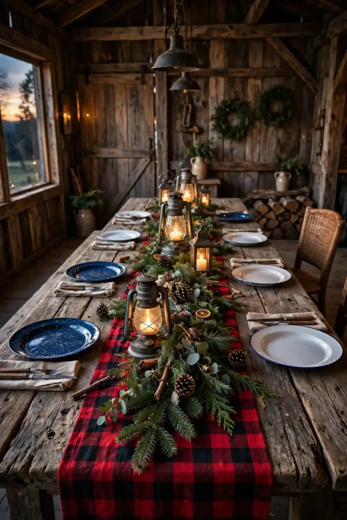 christmas rustic table decor