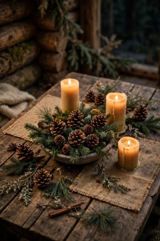 rustic christmas centerpieces