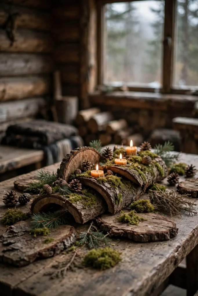 tree bark centerpieces