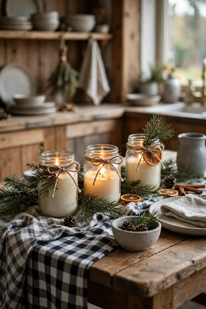 christmas rustic centerpieces