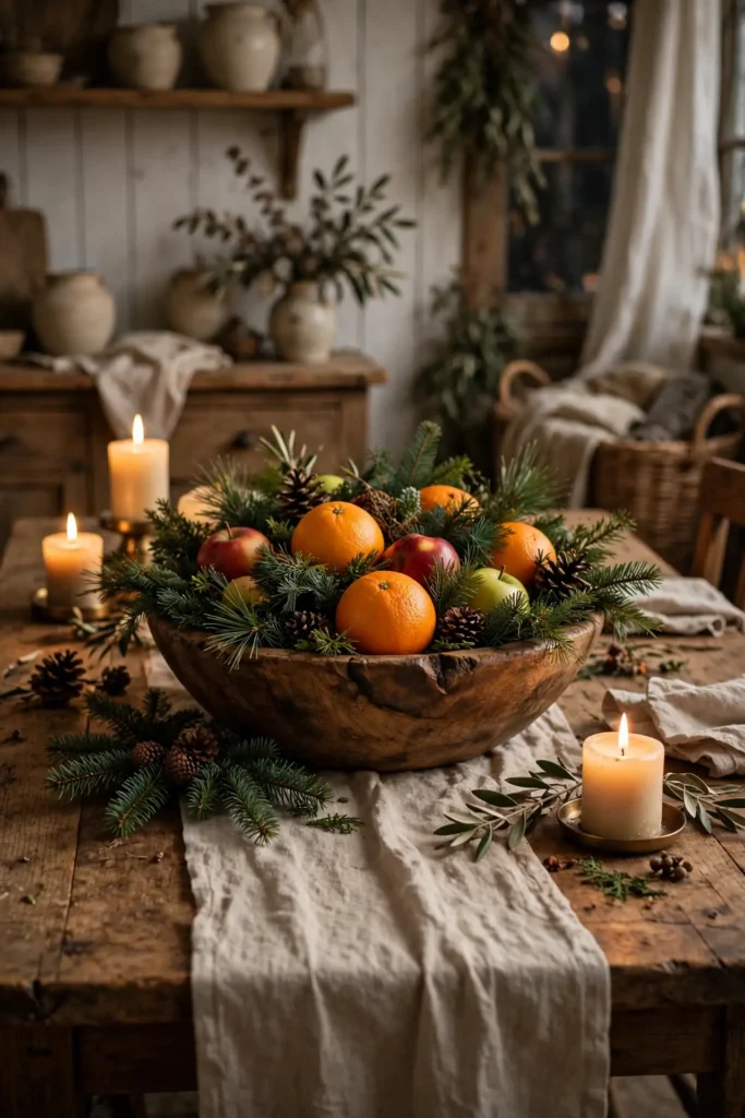 christmas rustic table settings