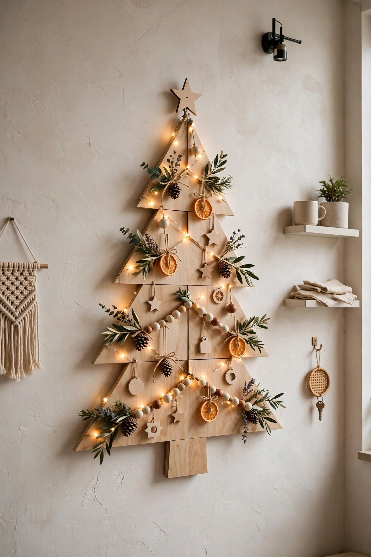wall mounted christmas tree studio small space