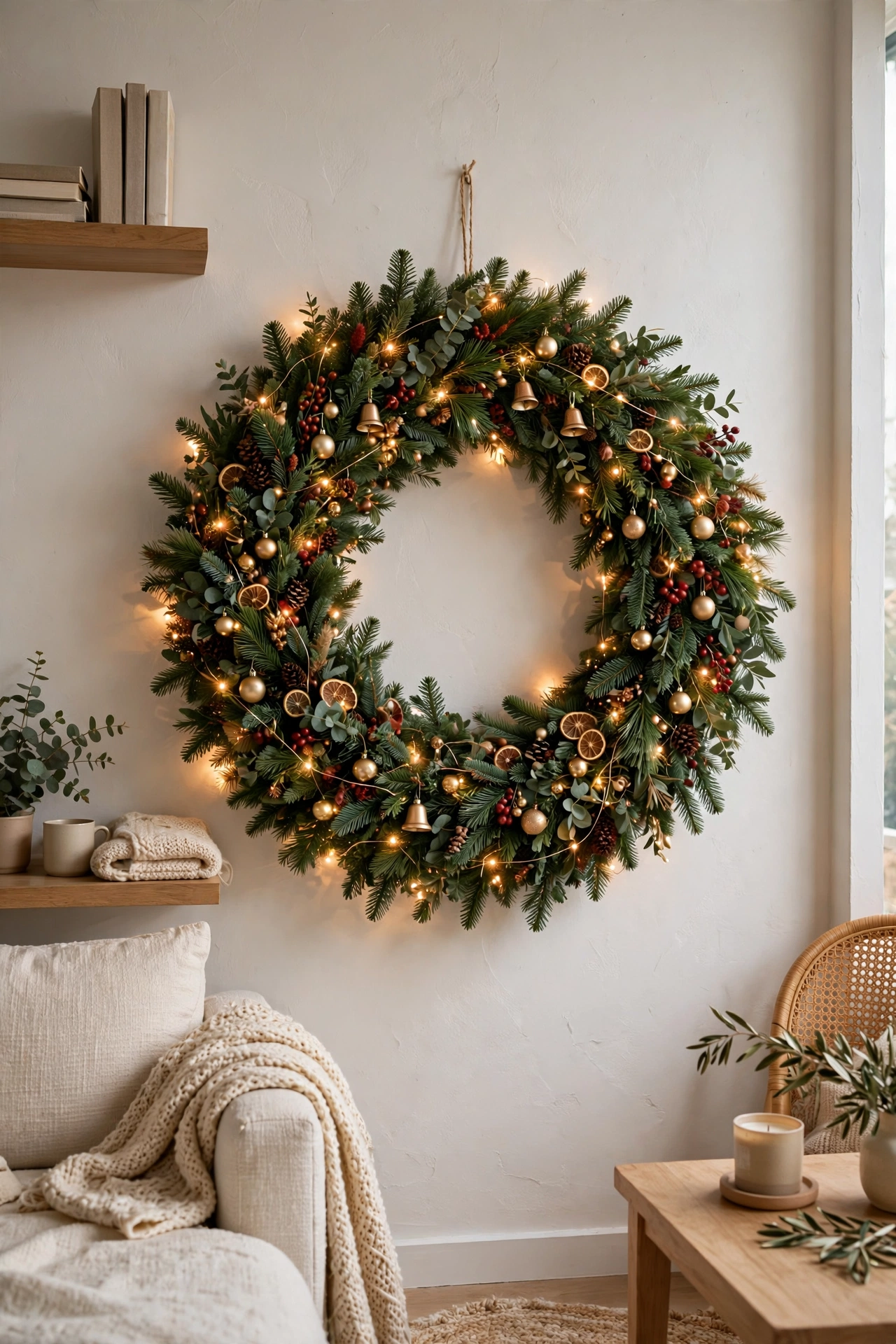 christmas wreath as tree alternative studio