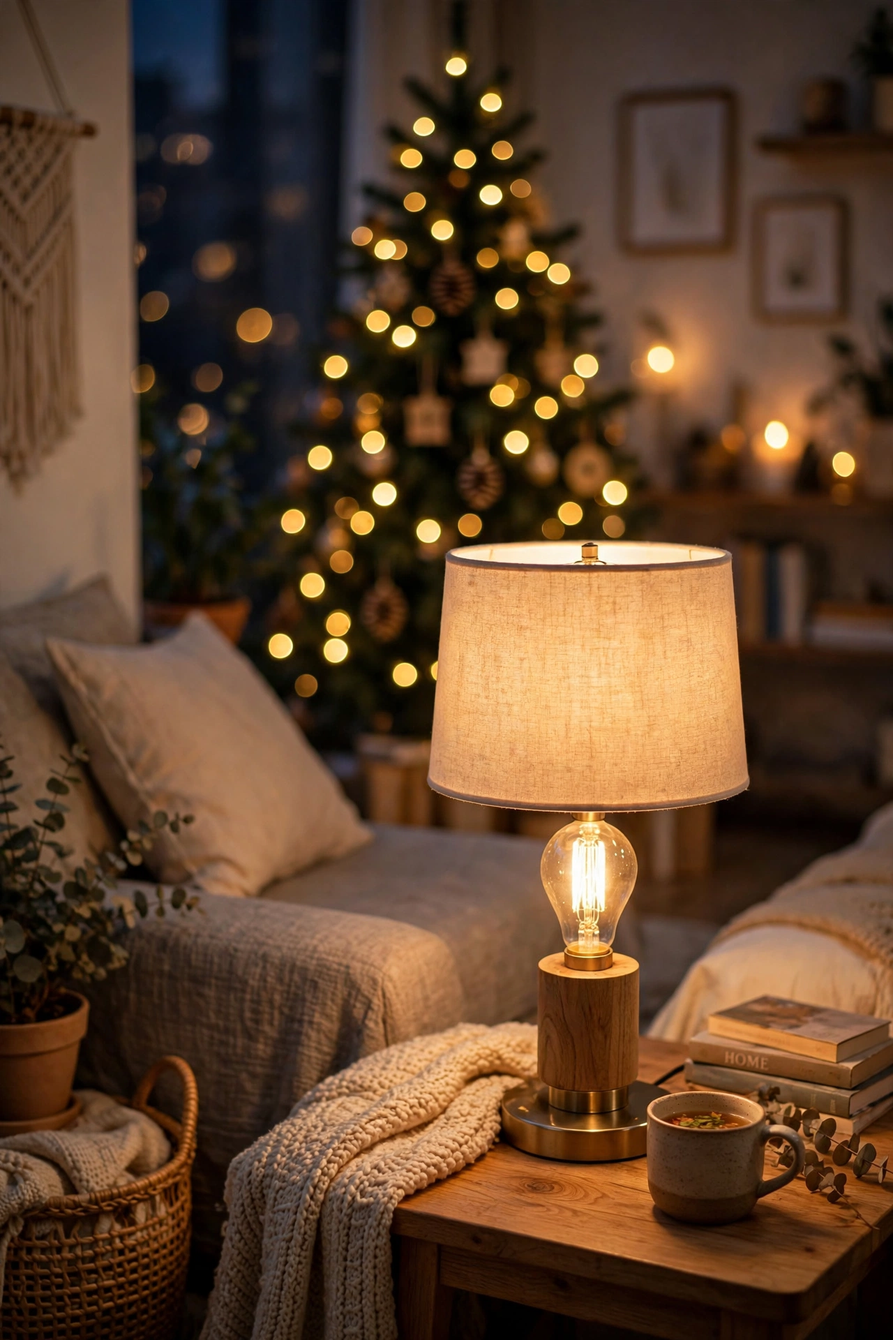 christmas lamp warm bulb studio