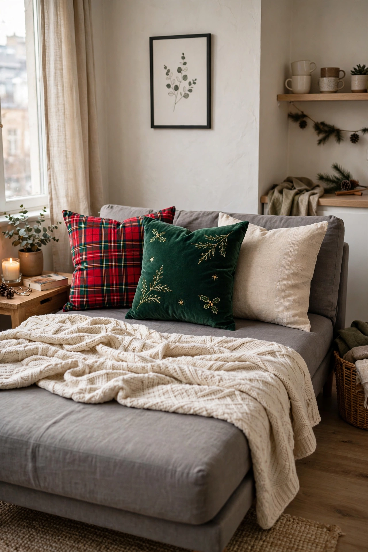 christmas throw pillows studio sofa bed
