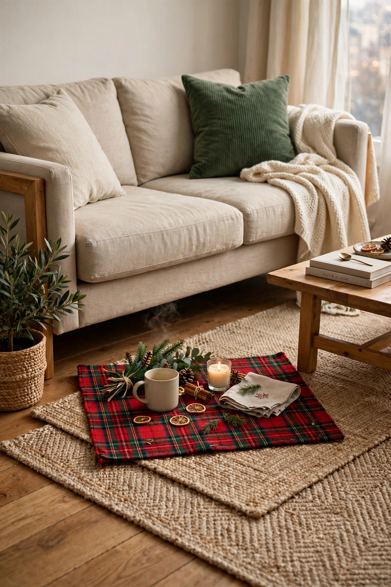 christmas rug small studio apartment