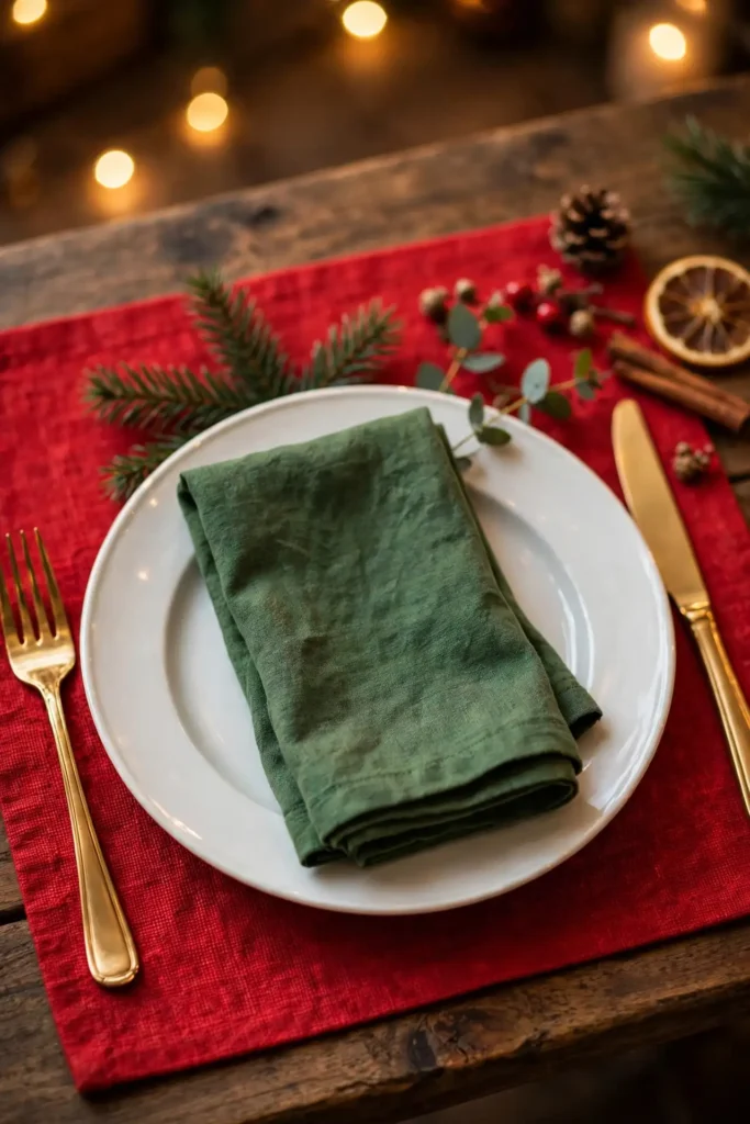 christmas table setting
