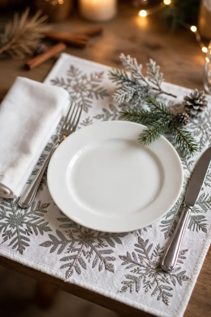 snowflake placemats