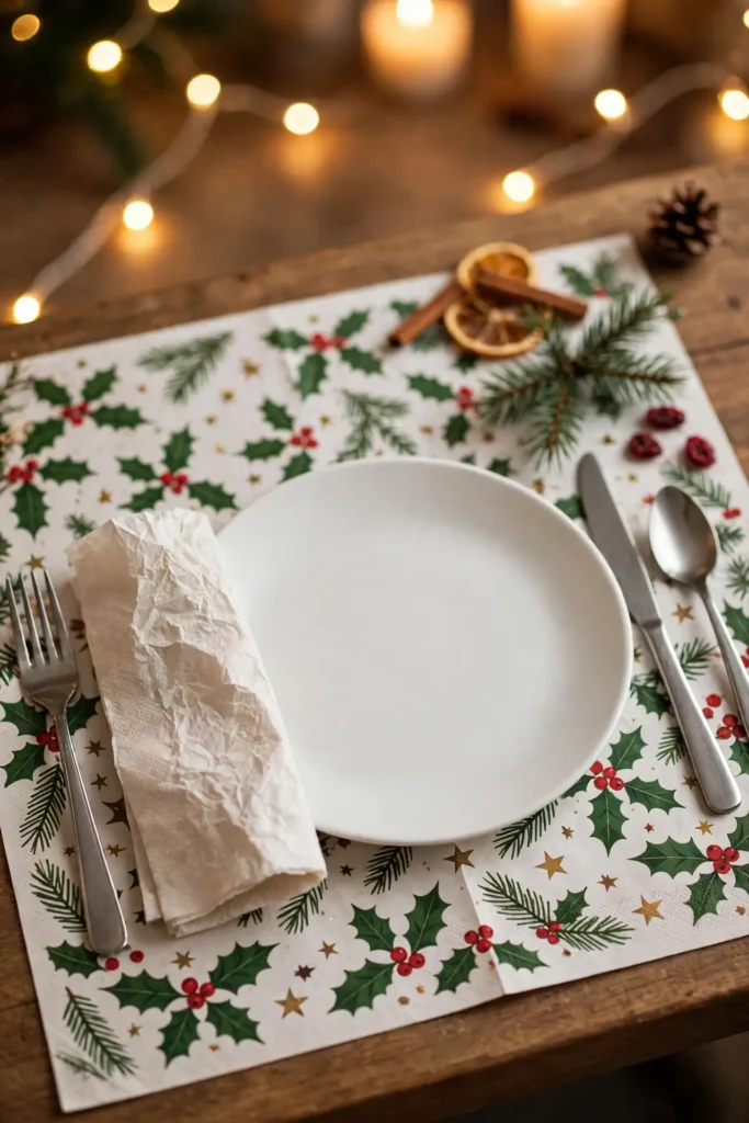 christmas paper placemats
