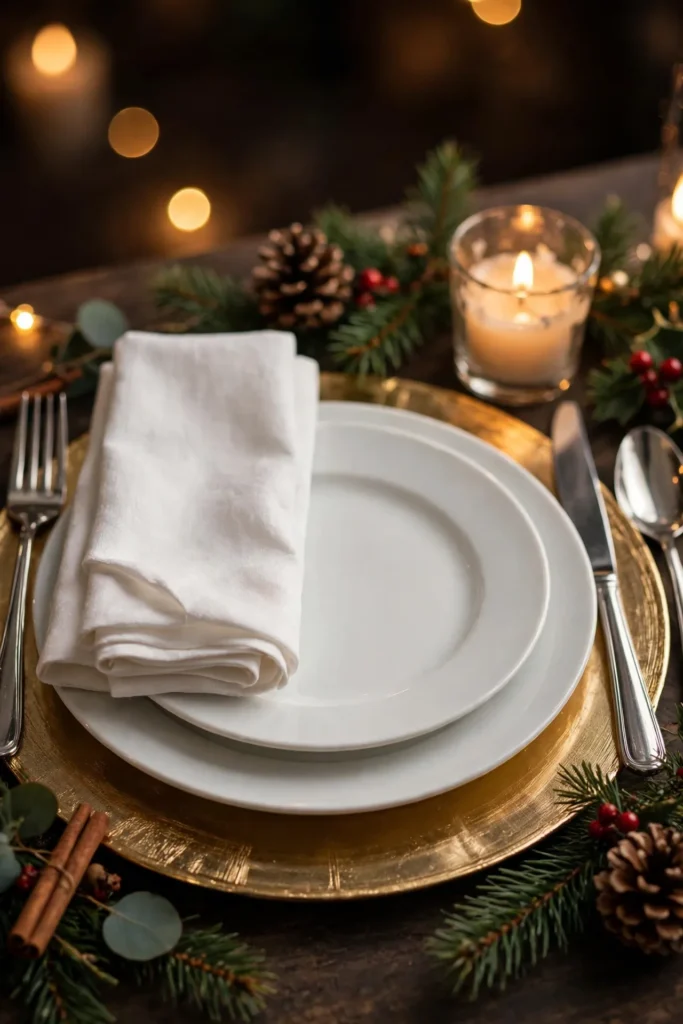 elegant christmas table settings
