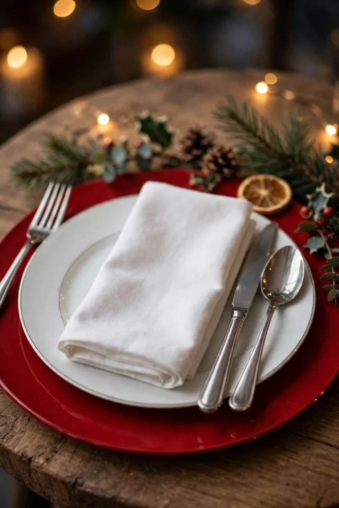 christmas dinner table settings
