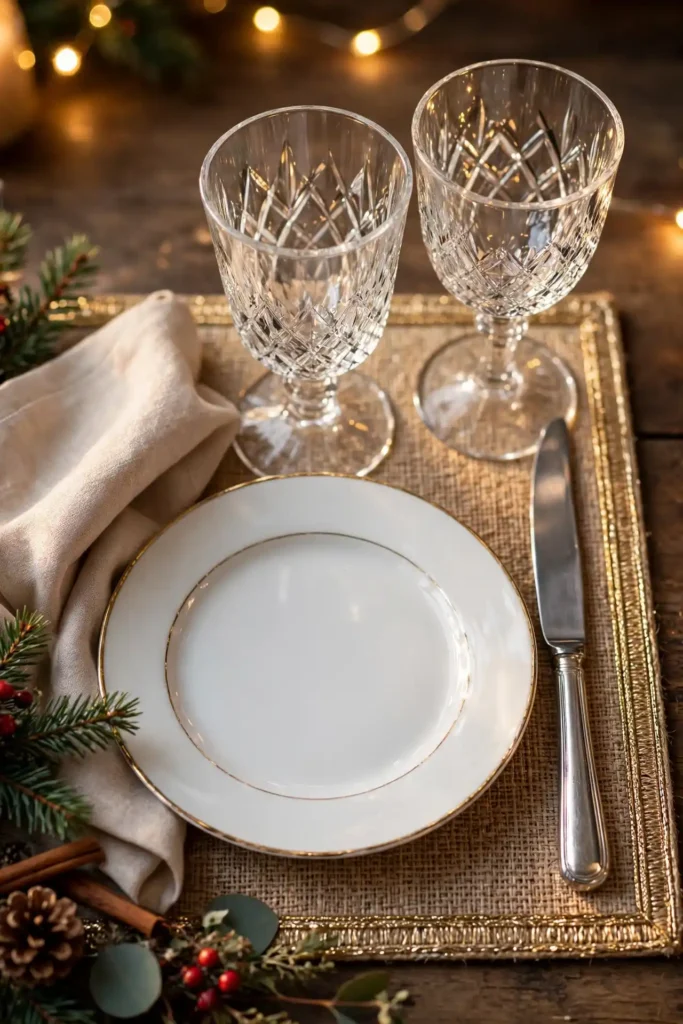 christmas placemats gold