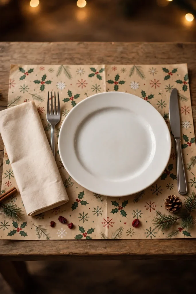 holiday paper placemats