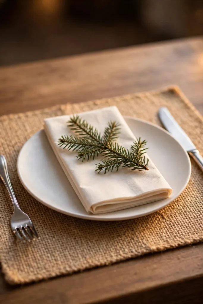 simple christmas table setting