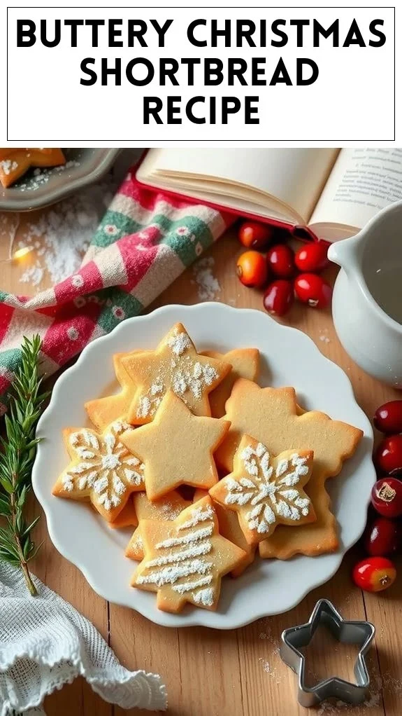 christmas shortbread cookies with sprinkles