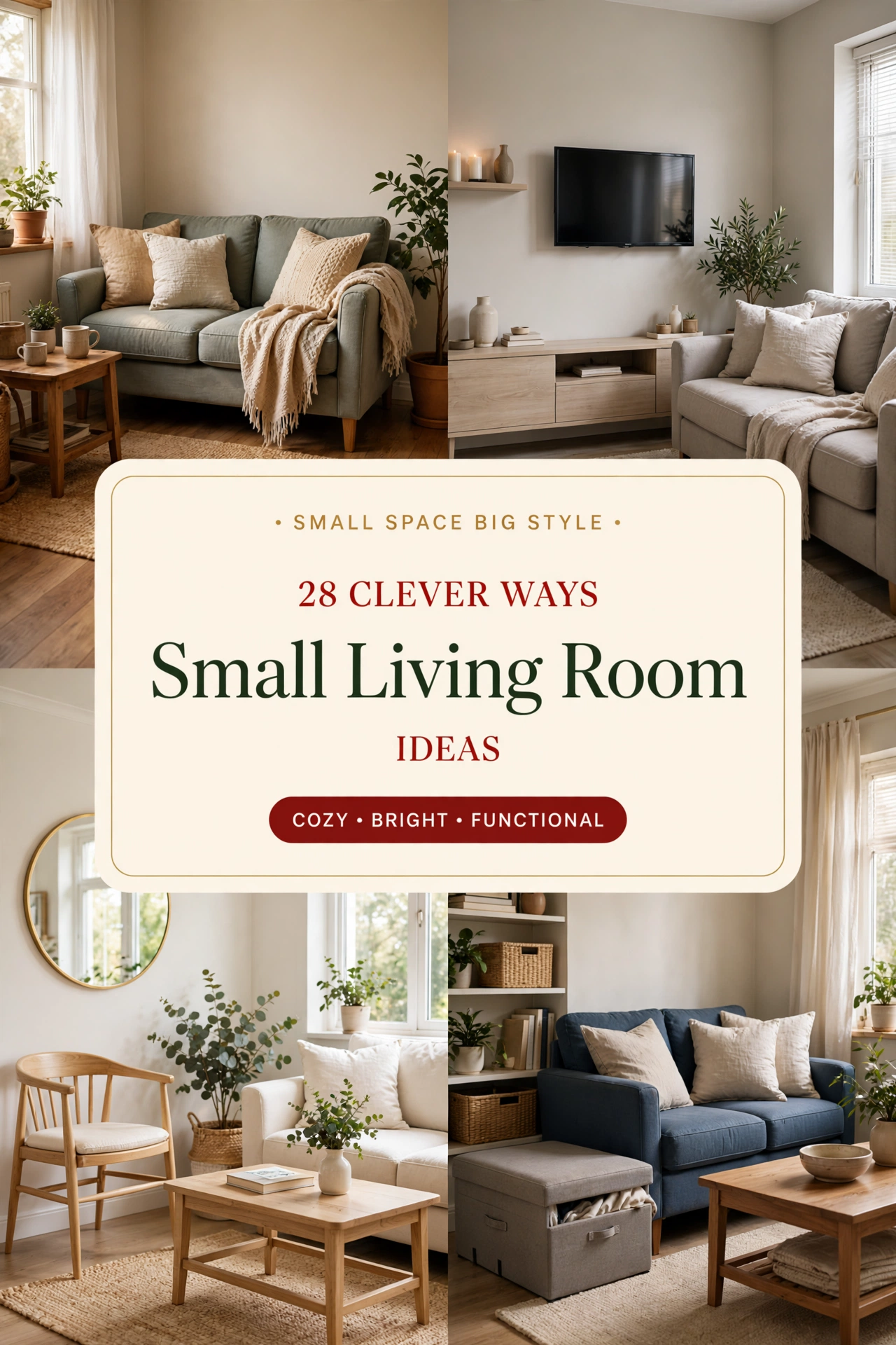 Small Living Room Ideas: 28 Clever Ways to Make a Small Space Live Large
