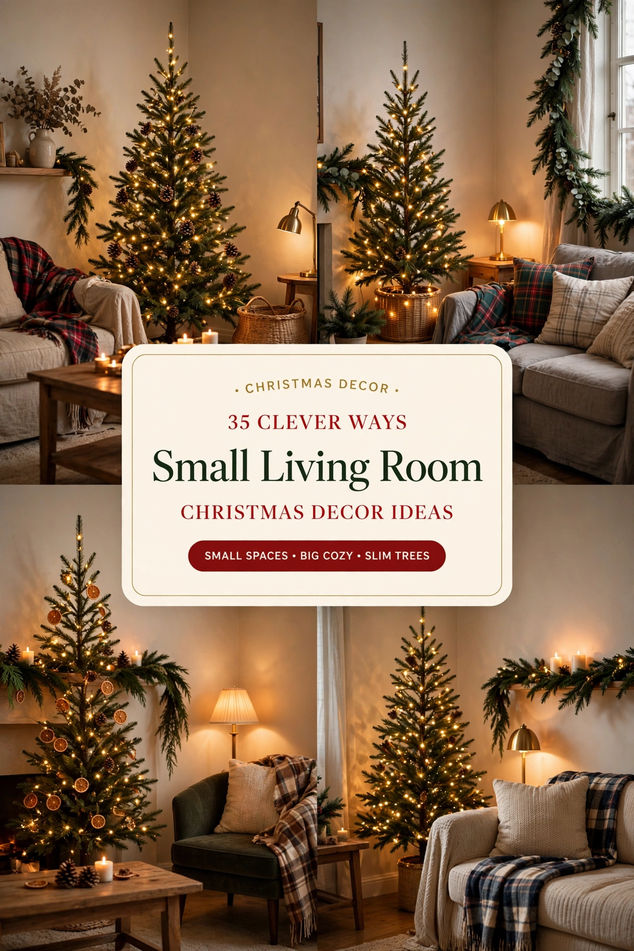 Small Living Room Christmas Decor Ideas: 35 Clever Ways to Make a Tiny Space Feel Big on Christmas