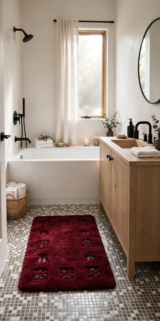 small bathroom christmas decor festive bath mat